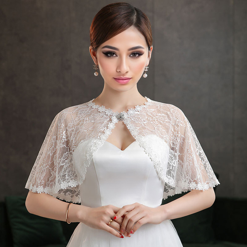 Wedding Dress Supply - 웨딩 신부 꽃 레이스 어깨 랩