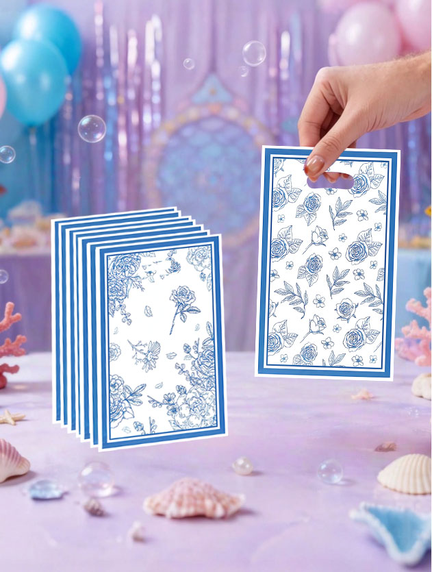 Wedding/Event Supply Store - 20개/40개 파티 선물 가방, 파란색과 흰색,