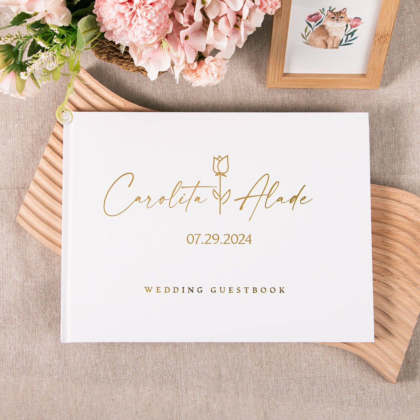 Personalized Guest Book - 사용자 정의 결혼식 방명록 개인화 된