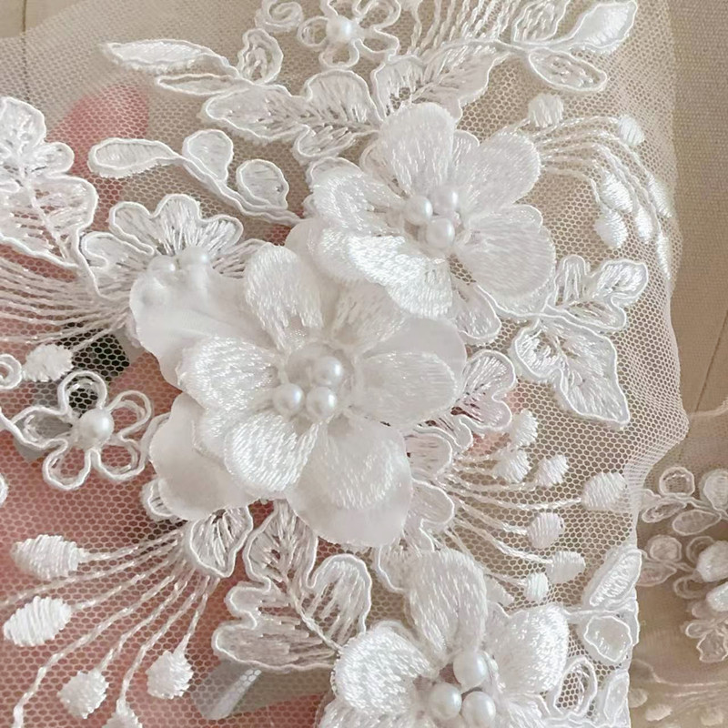 2PCS=1쌍, 로프 자수 진주 레이스 3D 미러 플라 - Wedding Dress Supply 리뷰 및 가격
