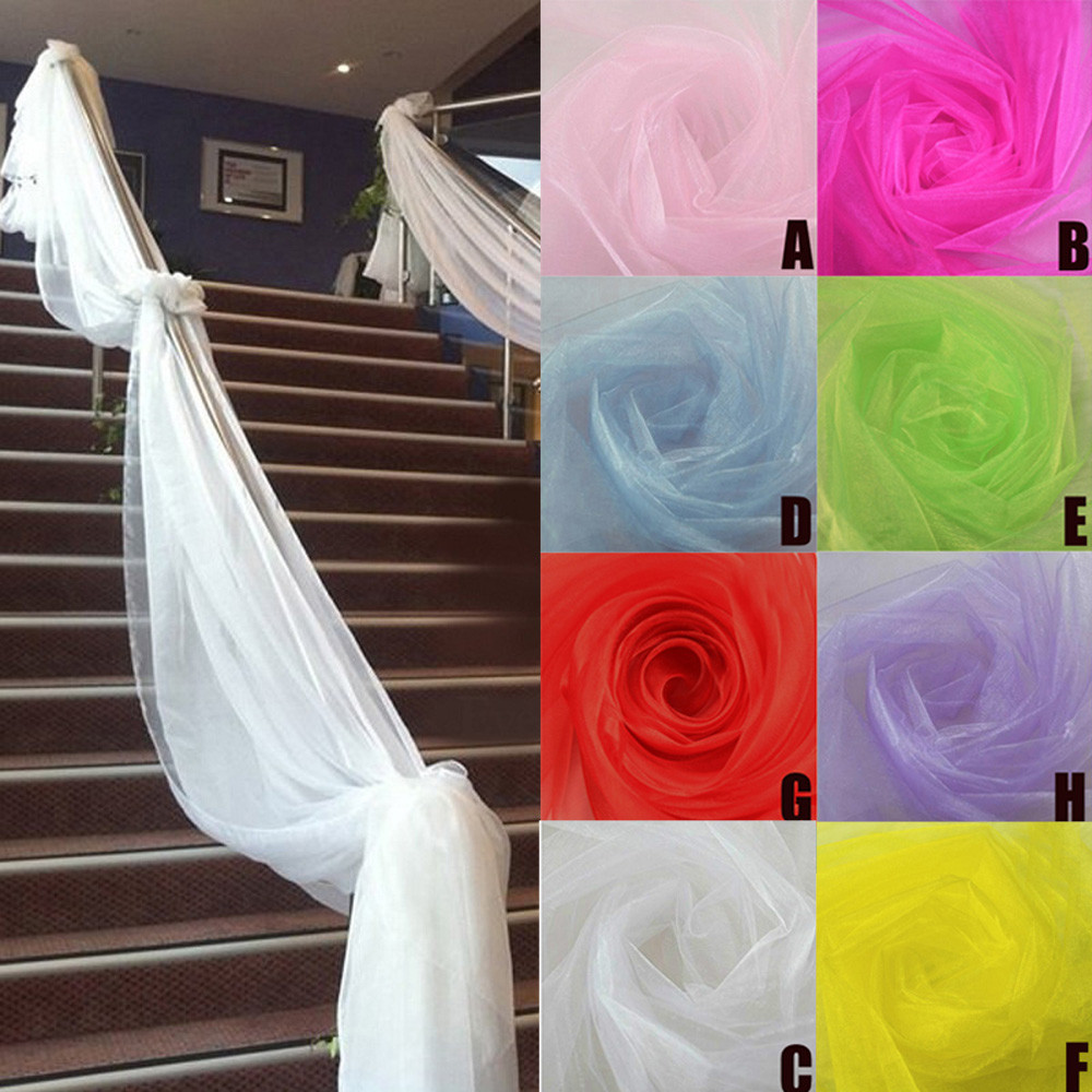 웨딩 장식 Tulle 롤 크리스탈 Organza 깎아  - Chair Sash Organza 리뷰 및 가격