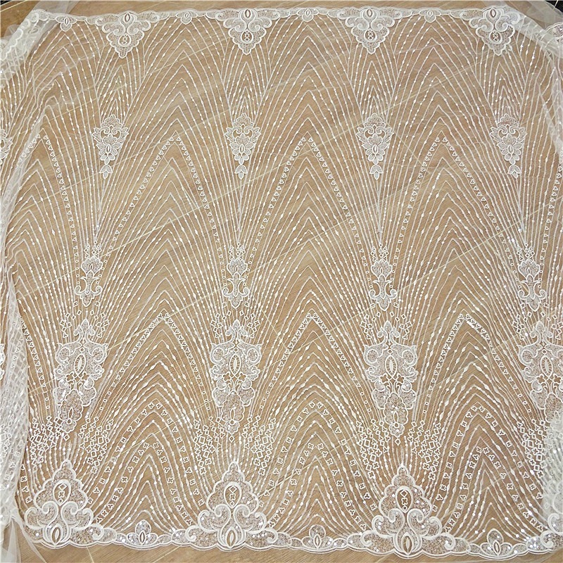 새로운 스트라이프 레이스 자수 스팽글 메쉬 DIY 수제 - Wedding Dress Supply 리뷰 및 가격