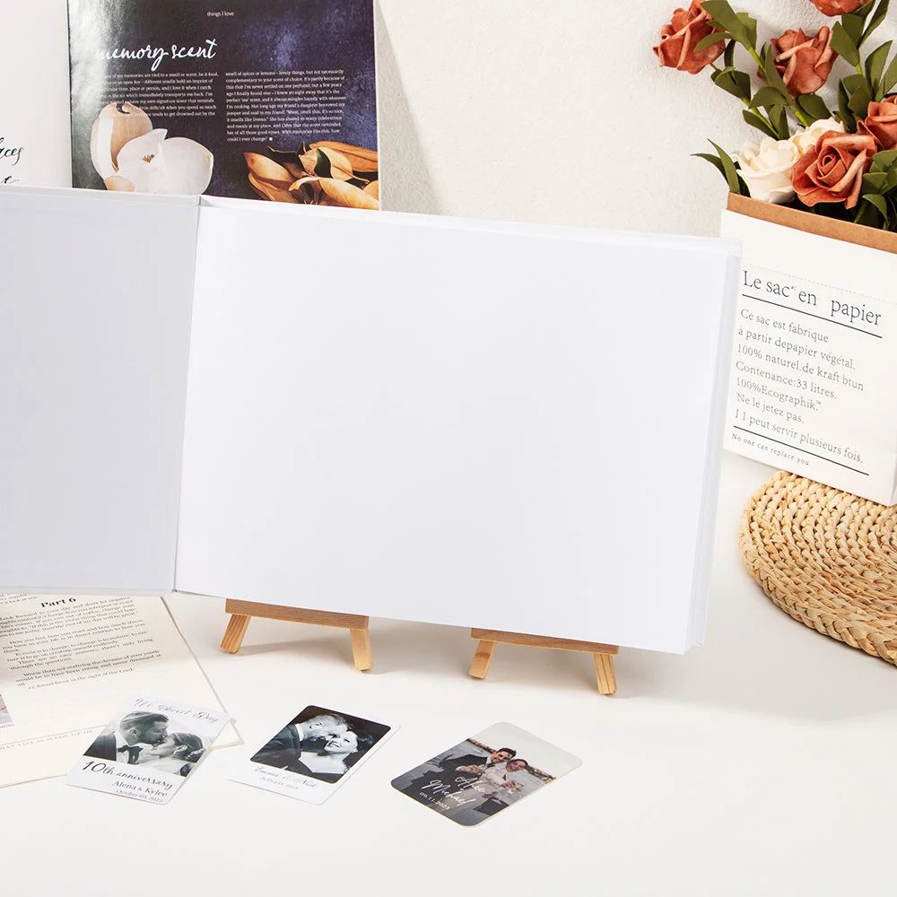 개인화 된 결혼식 방명록 우아한 화이트/블랙 게스트 로 - Personalized Guest Book 리뷰 및 가격