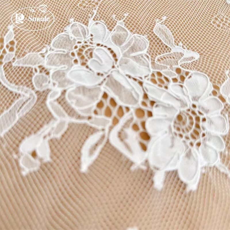 3미터. 수제 테두리 자수 레이스 원단, 신부 웨딩드레 - Wedding Dress Supply 리뷰 및 가격