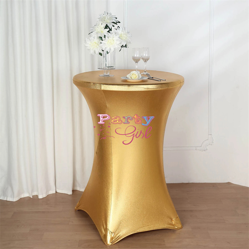 뜨거운 판매 금속 스 판 덱 스 테이블 천으로 칵테일  - Wedding Qq 리뷰 및 가격