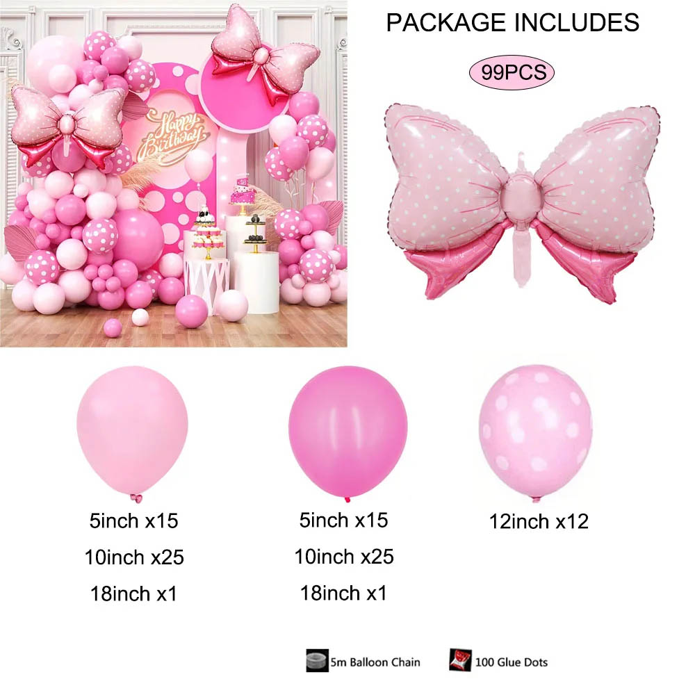 99개 핑크 리본 미니 포일 풍선 가랜드 아치 키트 어 - Wedding Supply Kit 리뷰 및 가격